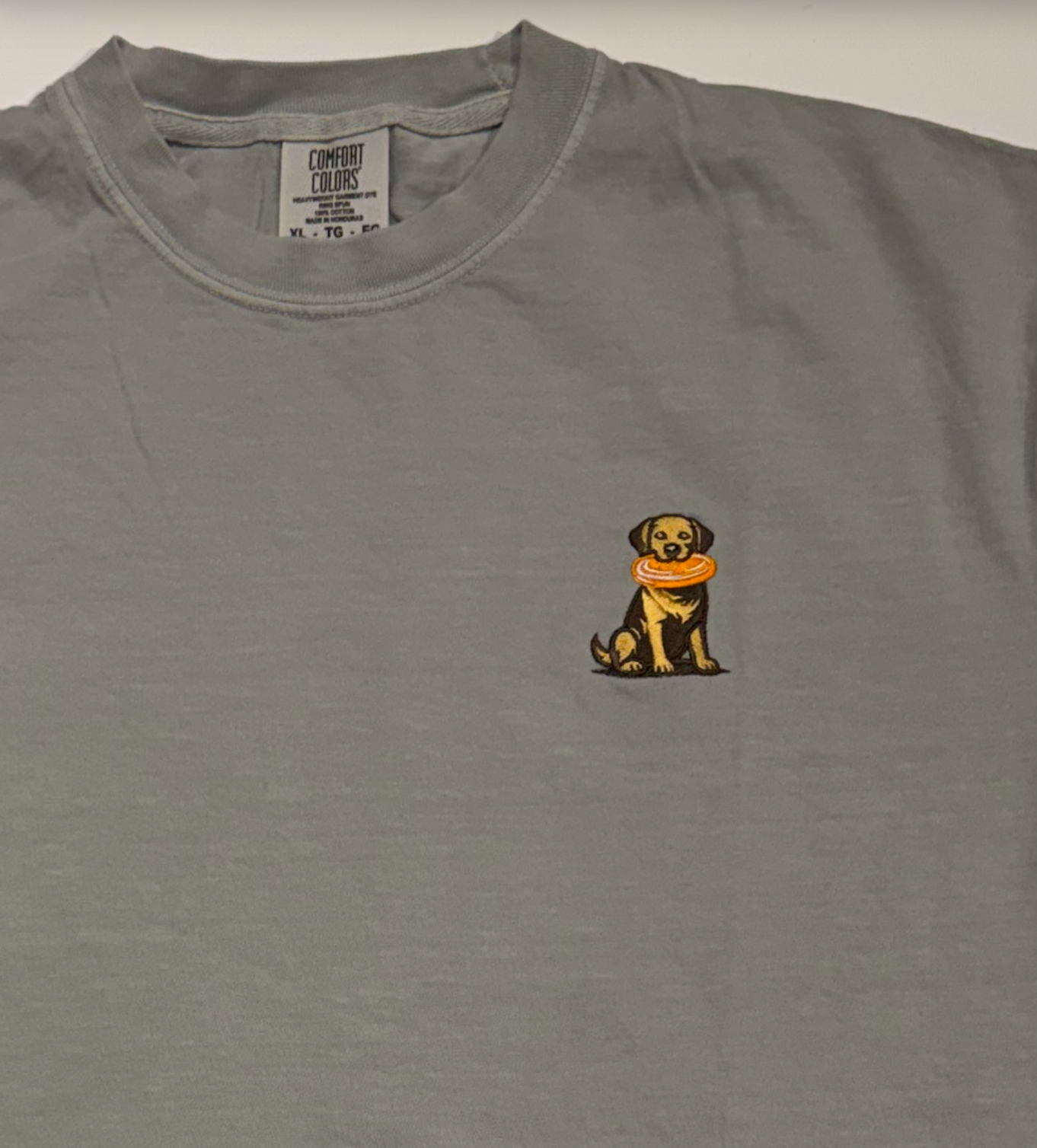 Disc Dog Embroidered T-Shirt (Light Green)