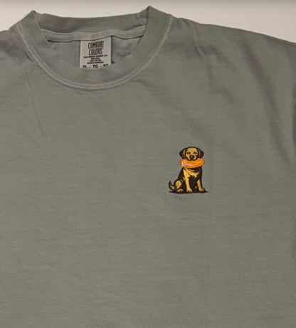 Disc Dog Embroidered T-Shirt (Light Green)